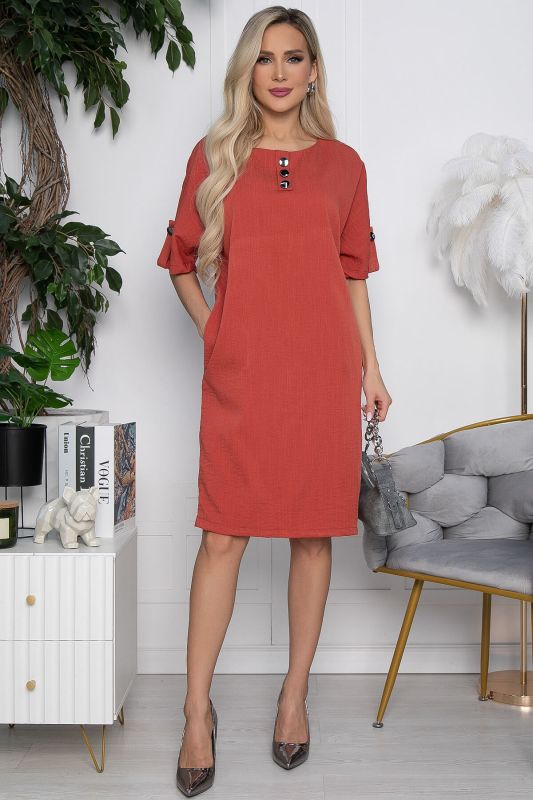 Kayla luxury dress (coral) P10372