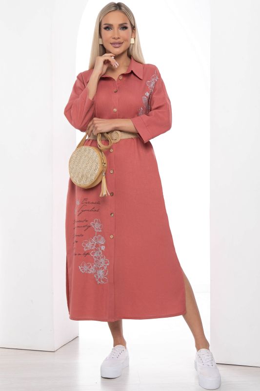 Dress "Miroslava" (terracotta) P8948