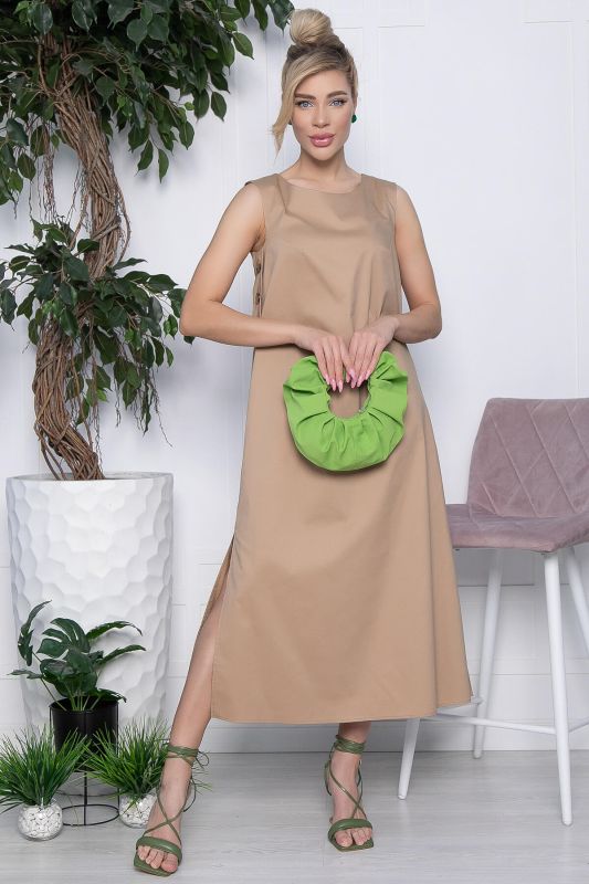 Dress Summer details (beige) P10694