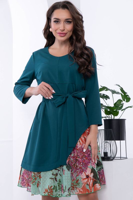 Dress "Originality" (emerald) P6738