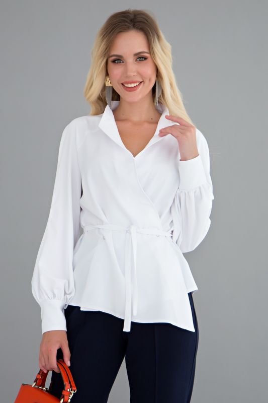 Blouse "Perfect asymmetry" (white) B1525-11