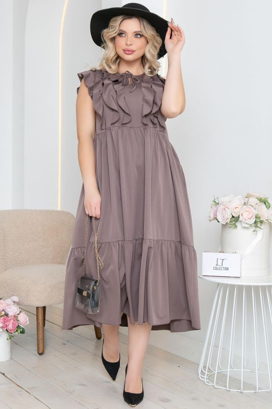 Dress "Isa" (cappuccino) P5421