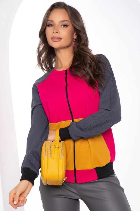 Bomber "Caprice" (gray/pink/mustard) B8354