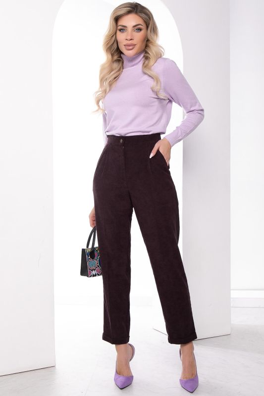 Trousers "The Secret of a Successful Lady" (dusty purple) B7925