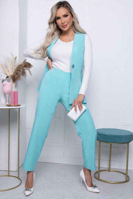 Trousers "Carmelina" B7310 (turquoise)