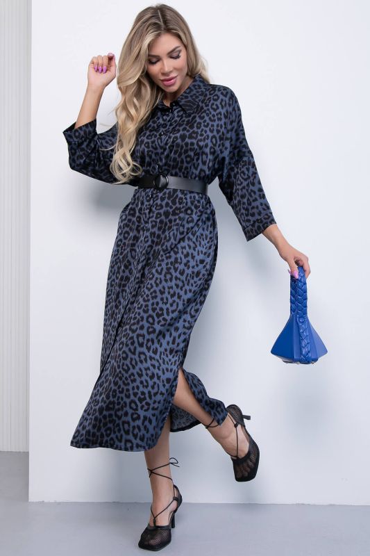 Dress "Susan" (leo/blue) P10531