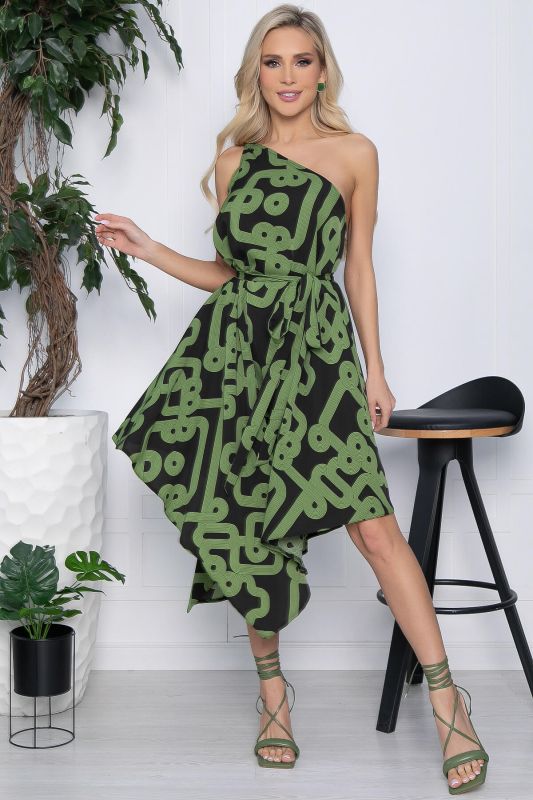 Dress Labyrinth of Love (black and green) P10645