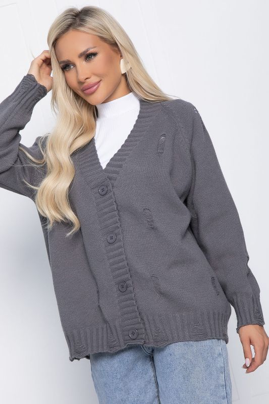 Cardigan Irma (graphite) B10927