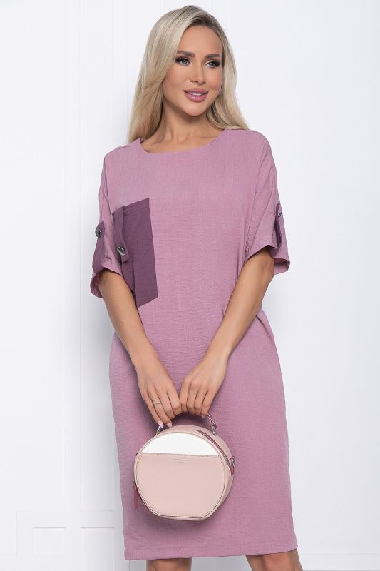 Kayla luxury dress with pocket (lilac) P10874