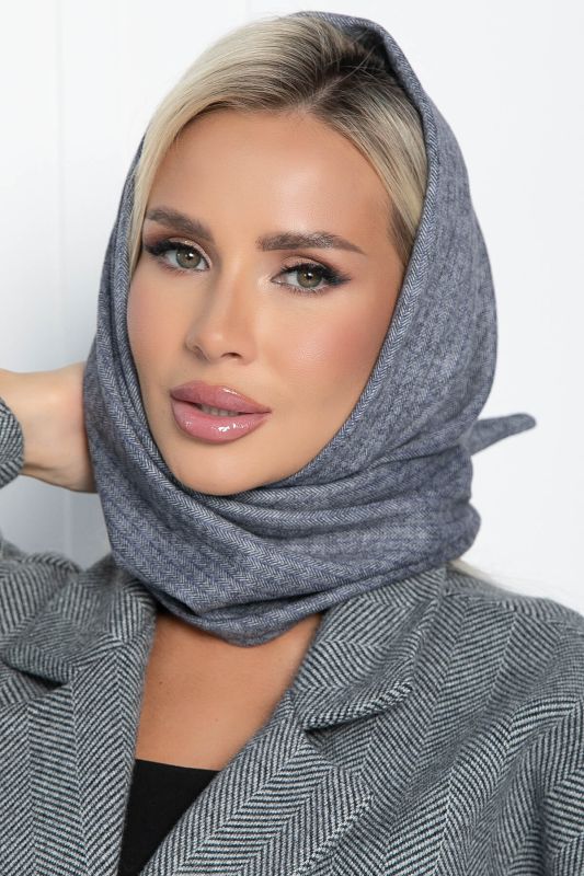 Headscarf with turn-up (gray) KP18